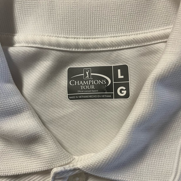 Champions Tour White Golf Polo Shirt Size L - Picture 6 of 6